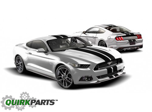 VFR3Z6320000JC - Exterior: 2015-2016 Ford Mustang Over The Top Dual Stripe Matte Black Graphics Kit OEM for Ford: Mustang Image