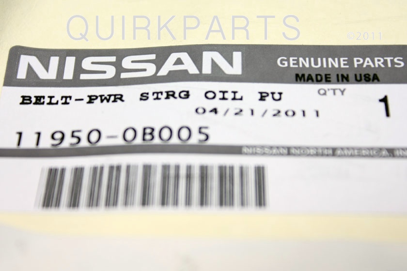119500B005 - Cooling System: Power Steering Belt for Nissan: Quest Image