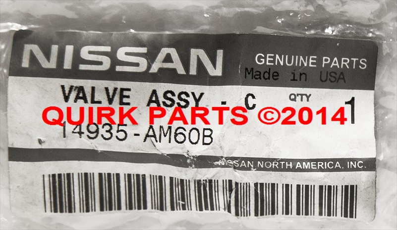 14935AM60B - Emission System: Vapor Valve for Nissan: 350Z, 370Z, Altima, Armada, Cube, Frontier, GT-R, Maxima, Murano, Pathfinder, Pathfinder Armada, Quest, Rogue, Sentra, TITAN, Versa, Xterra Image