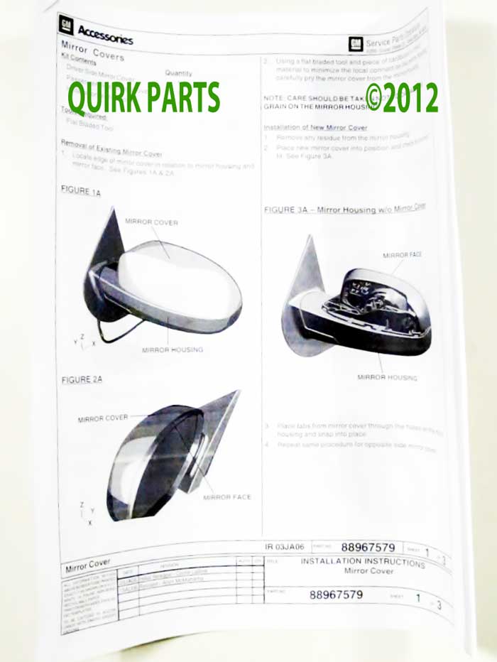 19156271 - Exterior: Mirror Cover - Painted - Blue for Chevrolet: Avalanche, Avalanche 1500, Avalanche 2500, Suburban 1500, Suburban 2500, Tahoe | GMC: Yukon Image