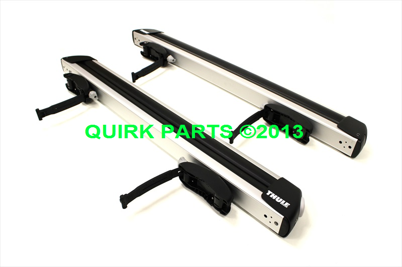 19371249 - Cargo Management: GM Roof Mounted Thule Ski &amp; Snowboard Carrier OEM NEW Genuine for Buick: Enclave, Encore, Encore GX, Envision, Envista, Regal Sportback, Regal TourX | Cadillac: CTS, Escalade, Escalade ESV, LYRIQ, SRX, XT4, XT5, XT6, XTS | Chevrolet: Avalanche, Blazer, Blazer EV, Bolt EUV, Bolt EV, Captiva Sport, Colorado, Cruze Limited, Equinox, Equinox EV, HHR, Silverado 1500, Silverado 1500 LTD, Silverado 2500 HD, Silverado 3500 HD, Silverado EV, Sonic, Suburban, Suburban 1500, Suburban 2500, Suburban 3500 HD, Tahoe, Trailblazer, Traverse, Trax | GMC: Acadia, Acadia Limited, Canyon, Sierra 1500, Sierra 1500 Limited, Sierra 2500 HD, Sierra 3500 HD, Sierra EV, Terrain, Yukon, Yukon XL, Yukon XL 1500, Yukon XL 2500 Image