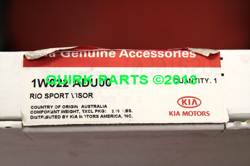 1W022ADU00 - Exterior: Sport Visors for Kia Image