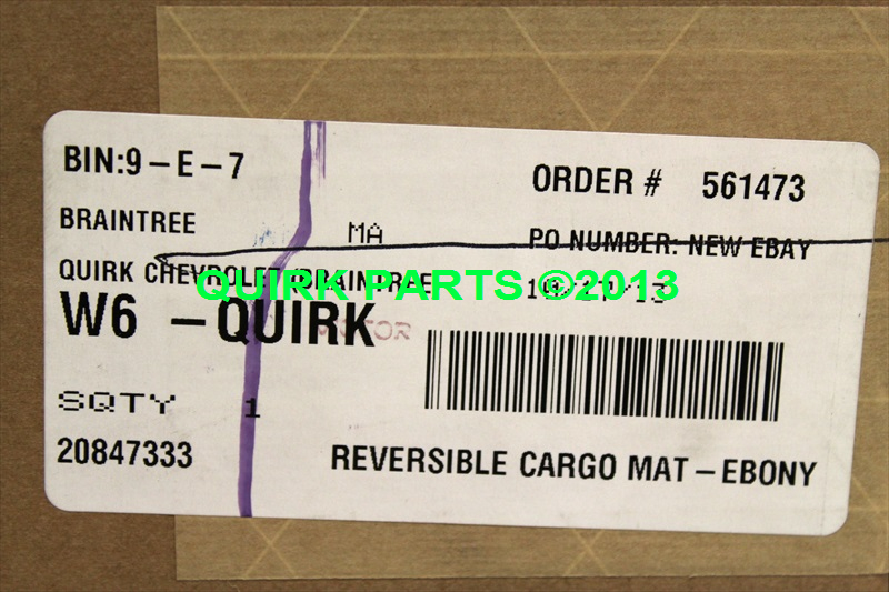 20847333 - Body: Cargo Area Mat - Black for Cadillac: Escalade ESV | Chevrolet: Suburban 1500, Suburban 2500 | GMC: Yukon XL 1500, Yukon XL 2500 Image
