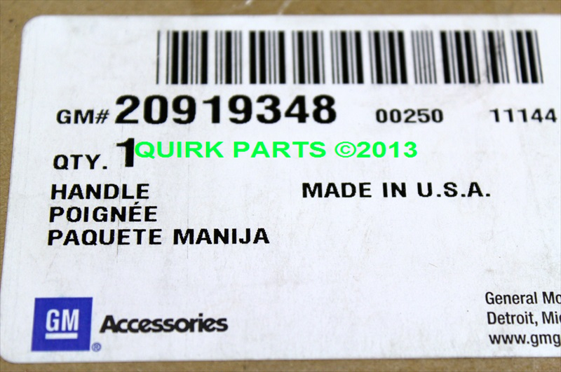 20919348 - Exterior: 2011-2014 Chevrolet Cruze Ice Silver Door Handle Set GENUINE OEM BRAND NEW for Chevrolet: Cruze, Cruze Limited Image