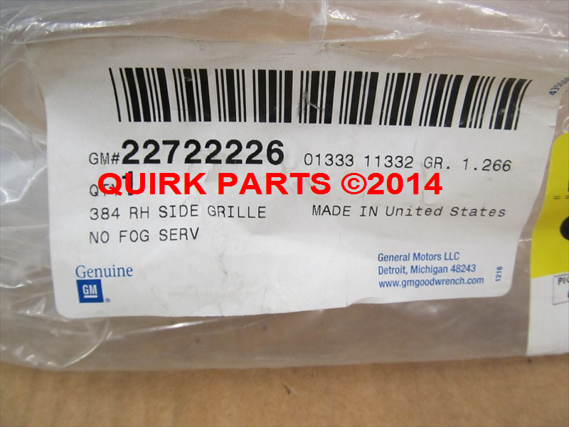 22722226 - Body: Grille for GM Image