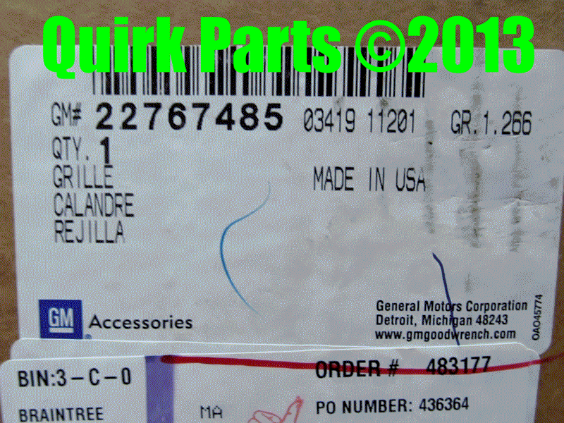 22767485 - Exterior: Grille - Chrome Surround with Chrome Mesh for Chevrolet: Silverado 1500, Silverado 1500 Classic, Silverado 1500 HD Classic, Silverado 2500 HD, Silverado 2500 HD Classic, Silverado 3500 Classic, Silverado 3500 HD Image