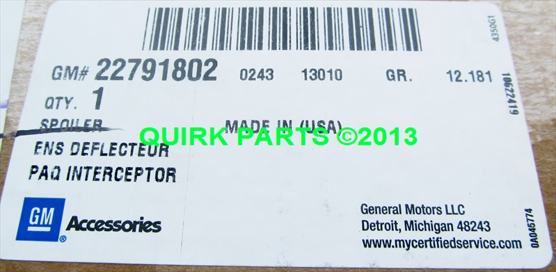 23231230 - : Spoiler, Rear Flush Mount for Buick: Verano Image