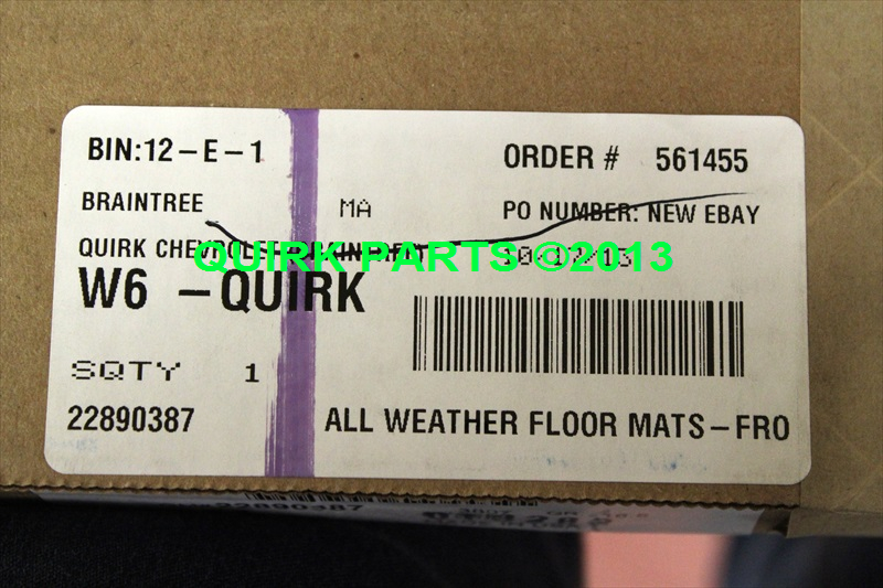 22890387 - Interior: 2007-2014 GMC Acadia Front Black Rubber Floor Mats OEM BRAND NEW for GMC: Acadia, Acadia Limited Image
