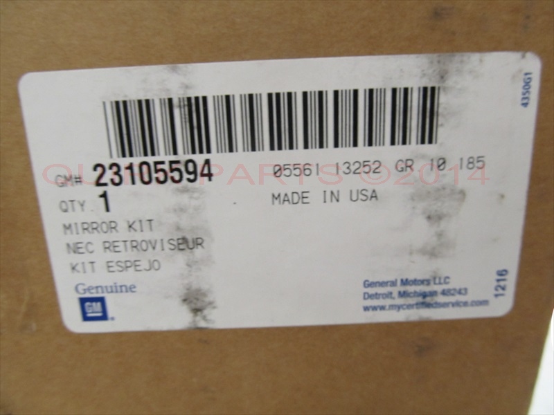 23105594 - : Passenger Side Door Mirror Kit with Housing, Cover, Bezel, and Bolts for GM Image