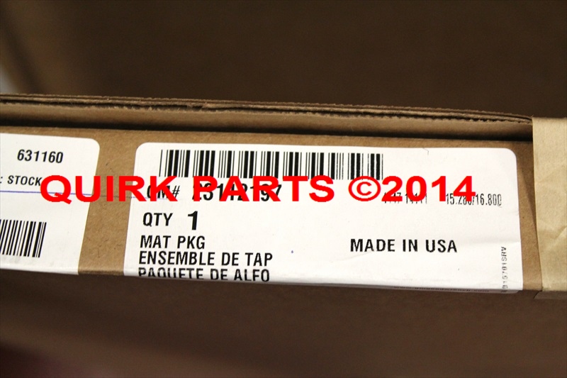 23112197 - Interior: 2014 Chevy Corvette Stingray Front Black Floor Mats w/Mojave Stitching OEM NEW for Chevrolet: Corvette Image