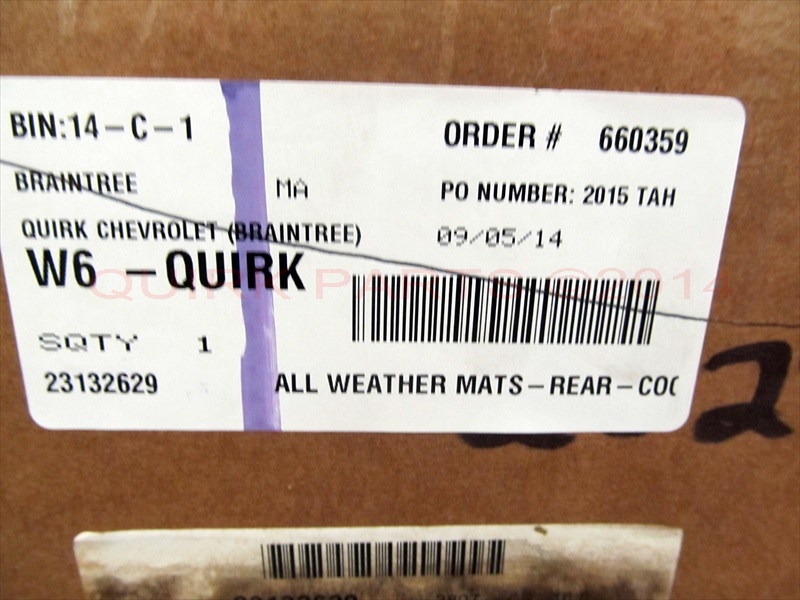 23132629 - : 2015 Yukon Tahoe Rear Pass Through All Weather Premium Floor Mats Cocoa OEM NEW for Cadillac: Escalade, Escalade ESV | Chevrolet: Suburban, Suburban 3500 HD, Tahoe | GMC: Yukon, Yukon XL Image