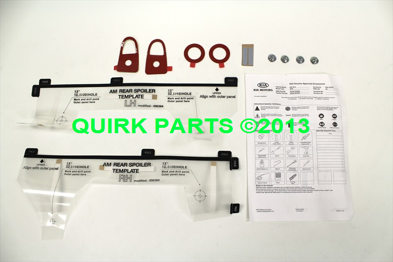 2KH34AP010P - : 2009-2014 Kia Soul Spoiler Hardware Kit OEM BRAND NEW Genuine Part #2KH34-AP010P for Kia: Soul Image