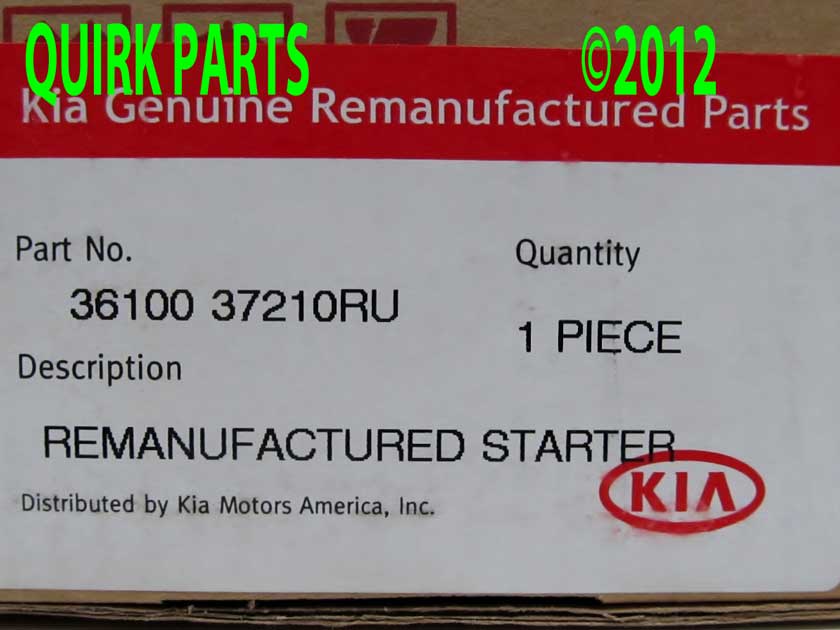 3610037210RU - : Starter for Kia: Amanti, Optima, Sedona, Sportage Image