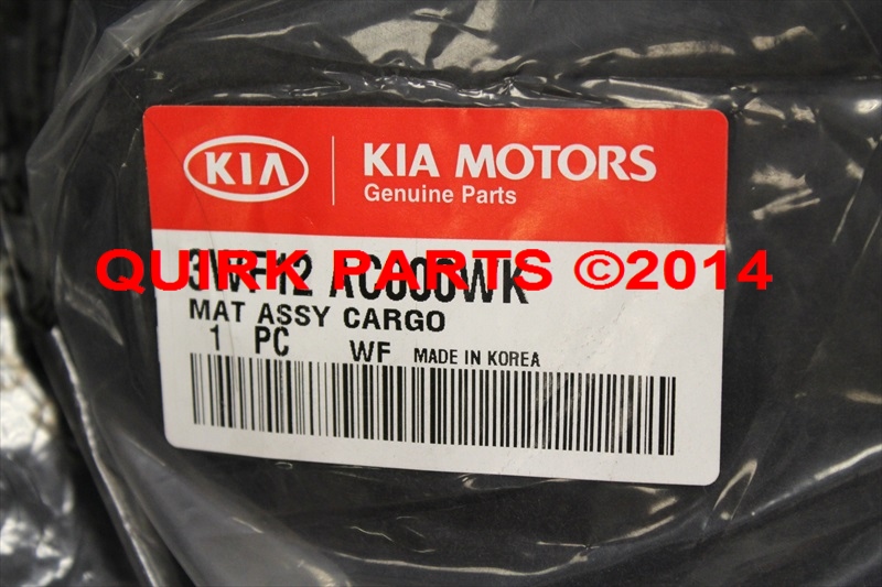 3WF12AC000WK - Interior: 2011-2014 Kia Sportage Rear Black Carpeted Cargo Area Protector Mat OEM NEW for Kia: Sportage Image