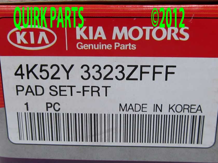 4K52Y3323ZFFF - : Pads for Kia Image