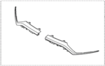 8F21TLA100B - Exterior: Gloss Black Front Grille Trim for Honda Image