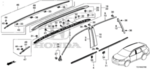 74317TG7A01 - Body: Roof Molding Cover for Honda: Pilot, Ridgeline Image