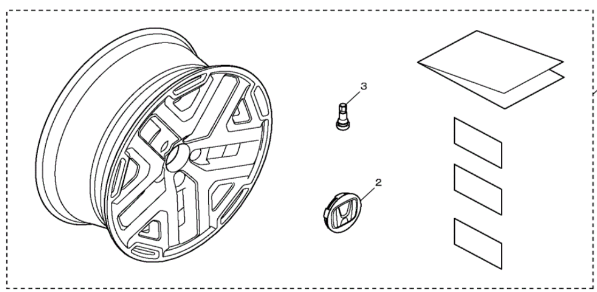 8W183A0100A - Wheels: 18 Inch Black Wheel for Honda: CR-V Image