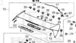 749503W0A11 - : GARNISH ASSY., TAILGATE SPOILER for Honda Image