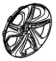 44733TBAA25 - Suspension: Wheel Cover for Honda Image