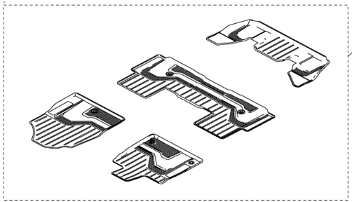 8P17T90110 - Interior: 2023-2026 Pilot, All Season Floor Mats (Black) for Honda: Pilot Image