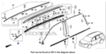 74306TG7307 - Body: Molding Assembly for Honda: Pilot Image
