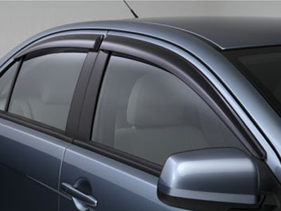 MZ562863EX - Exterior: Lancer Evolution 10 Sport Vent Rain Guard Visors EVO X MZ562863EX Genuine Mitsubishi for Mitsubishi Image