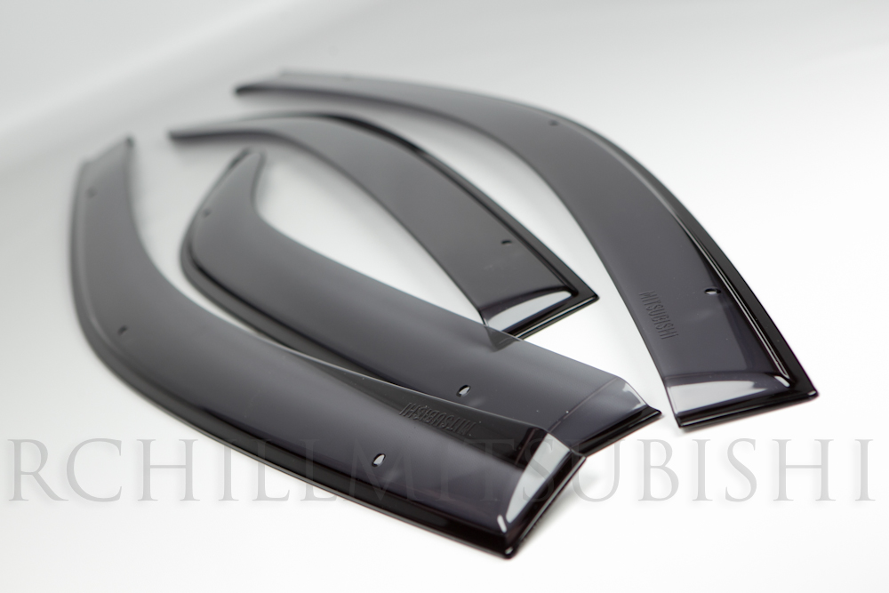 MZ562845EX - : last set available 8/3/20 ! Genuine OEM Mitsubishi  EVO and Lancer Side Window Deflectors Door Visors for Mitsubishi Image