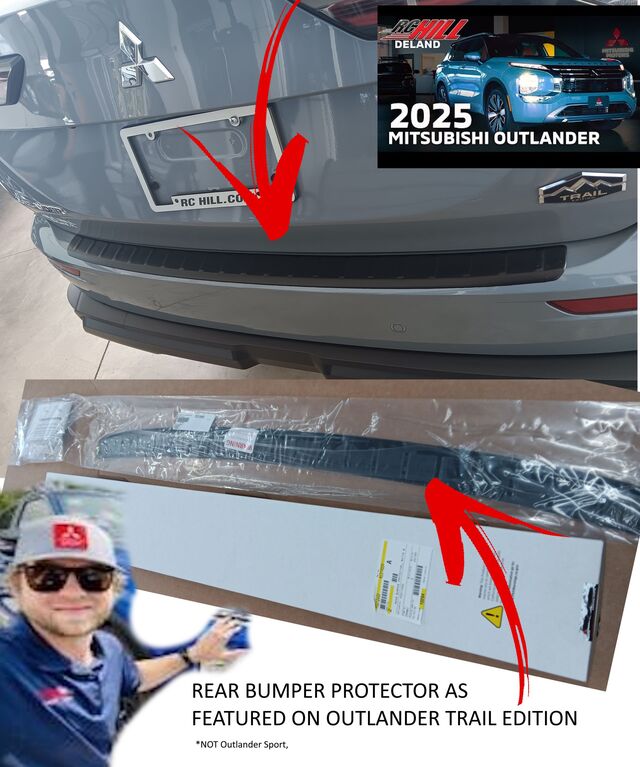 2025 Mitsubishi Outlander Rear Bumper Step Protector Plate, Matte