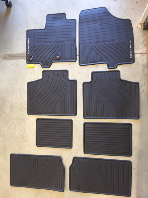 PT9080813020 - Interior: Floor Mats, All-Weather, Set Of Eight, Black for Toyota Image