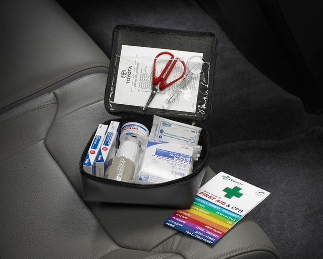 PT42000220 - Interior: First-Aid Kit with PPE for Toyota: 4Runner, 86, Avalon, bZ4X, C-HR, Camry, Corolla, Corolla Cross, Corolla iM, Crown, FJ Cruiser, GR Corolla, GR Supra, GR86, Grand Highlander, Highlander, Land Cruiser, Matrix, Mirai, Prius, Prius C, Prius Prime, Prius V, RAV4, RAV4 Prime, Sequoia, Sienna, Solara, Tacoma, Tundra, Venza, Yaris, Yaris iA Image