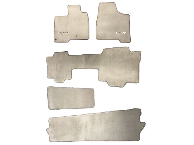 PT2060808841 - Interior: Sienna Floor Mats | Taupe Carpet 5 Piece Set | 2004-2010 Sienna 8 Passenger for Toyota Image