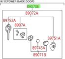 890700T070 - Electrical: Keyless Entry Transmitter for Toyota Image