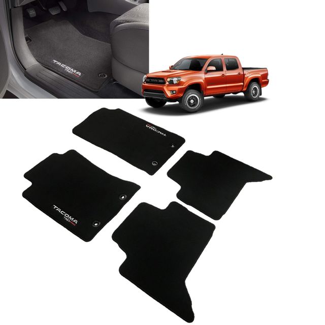 PT2063515620 - Interior: Tacoma Floor Mats | Black Carpet 4 Piece Set | 2012-2015 Tacoma Double Cab TRD Pro for Toyota Image