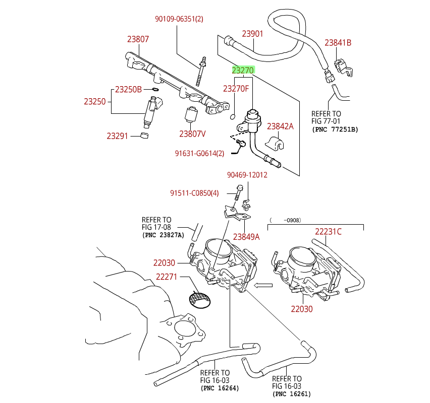 2327028021 - : Fuel Pressure Pulsation Damper | 2005-2010 Scion tC for Scion: tC | Toyota: Highlander, RAV4 Image