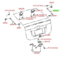 689500W204 - Body: Support Cylinder for Toyota Image