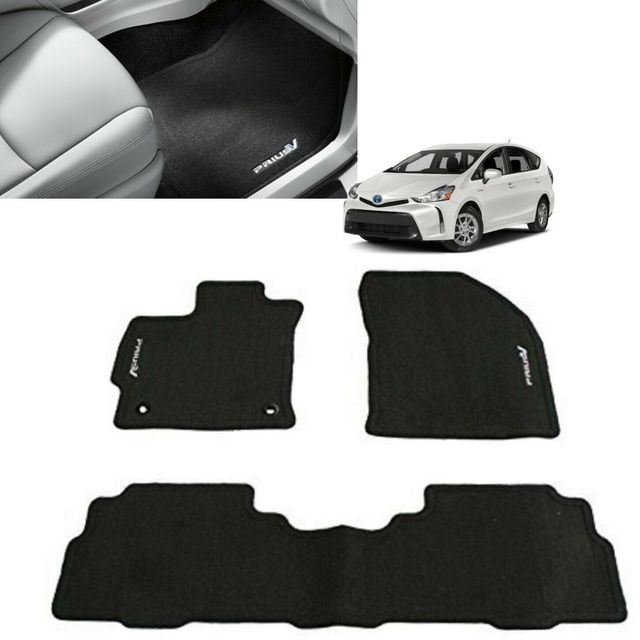 PT2084713020 - Interior: Prius V Floor Mats | Black Carpet | 2013-2017 Prius V for Toyota Image