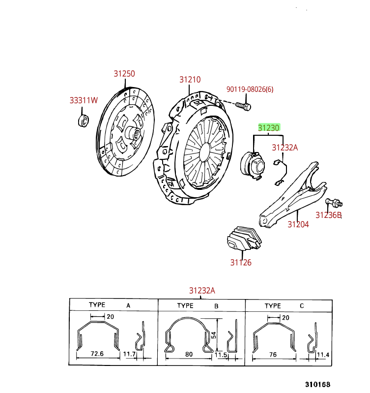 3123035110 - : Clutch Release Bearing for Toyota: 4Runner, T100, Tacoma, Tundra Image