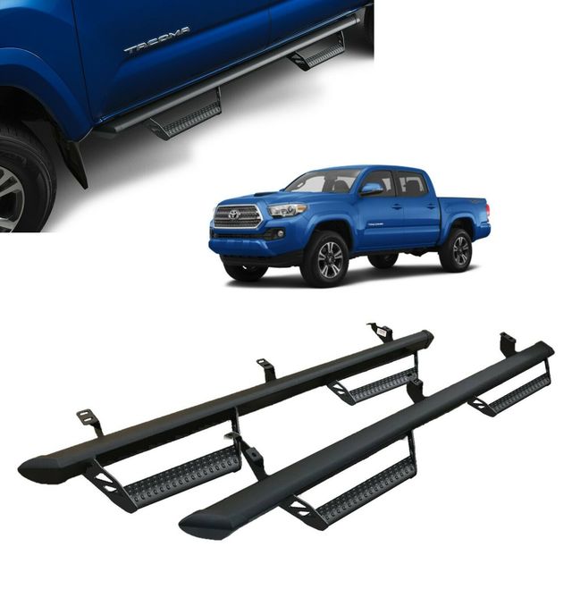 PT92535170 - Exterior: Tacoma Tube Steps | Black Predator Steps | 2016-2021 Tacoma Double Cab for Toyota: Tacoma Image