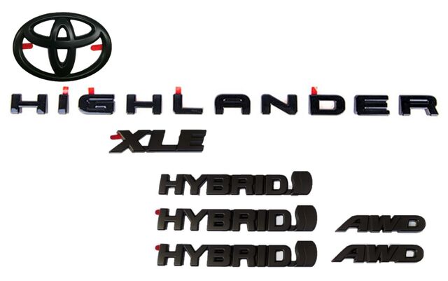 PT9484820702 - Exterior: Blackout Emblem Overlays - 2020-2024 Highlander Hybrid XLE AWD for Toyota: Highlander Image
