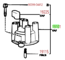 1910135180 - : Distributor Cap for Toyota: 4Runner, Pickup Image