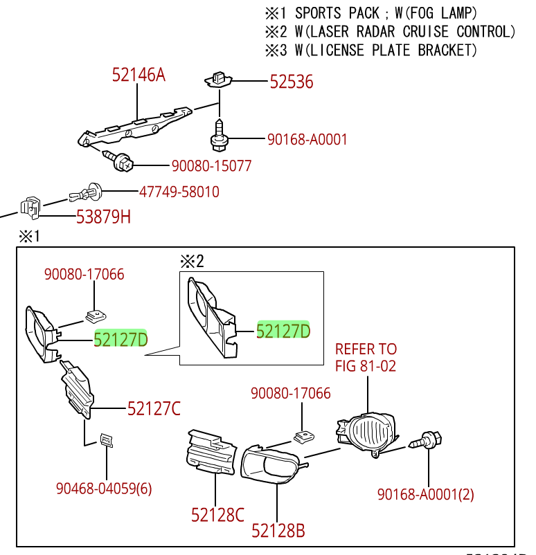 52129AC901 - : Avalon Fog Lamp Bezel for Toyota: Avalon Image