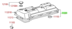 1120175020KIT - : Valve Cover and Gasket Set with Oil Cap | 1995-2000 Tacoma 4 Cylinder for Toyota Image