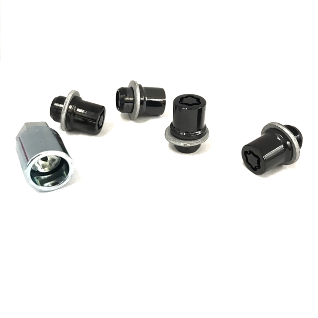 PT2763520002 - Wheels: Black Wheel Locks | Fitment in Description for Toyota: 4Runner, Avalon, Camry, Corolla, GR Corolla, Highlander, Tacoma Image