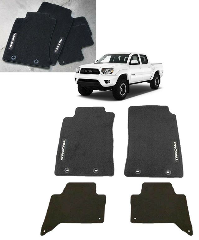 PT2063515220 - Interior: Tacoma Floor Mats | Black Carpet 4 Piece Set | 2015 Tacoma Double Cab for Toyota Image