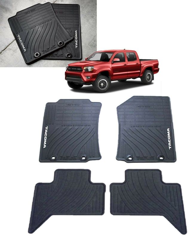 PT9083515020 - Interior: Tacoma Floor Mat Set | All-Weather 4 Piece Set | 2015 Tacoma Double Cab for Toyota Image