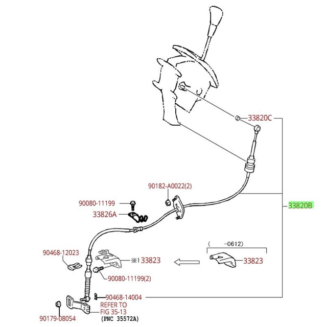 Genuine Toyota Sienna Shift Cable 33820-08020 | Frontier Toyota