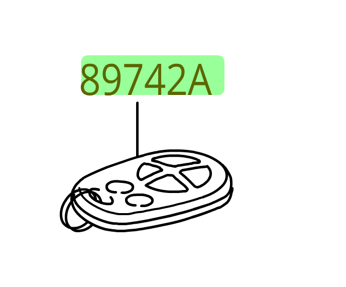 89742AE031 - : Keyless Entry Remote Transmitter for Toyota: Sienna Image