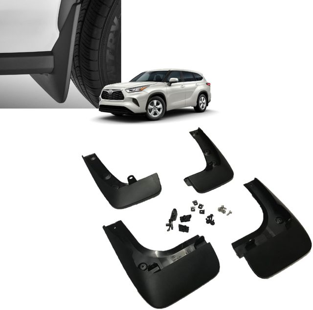 PT34548200 - Exterior: Highlander Mudguards | 4 Piece Set | 2020-2022 Highlander FWD LE &amp; XLE for Toyota: Highlander Image