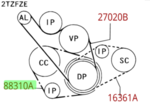 993647072078 - : Accessory Drive Belt for Toyota Image